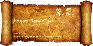 Magas Renáta névjegykártya