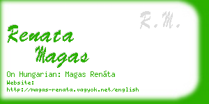renata magas business card